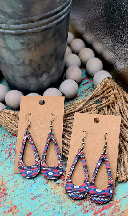 Aztec Drop Earrings