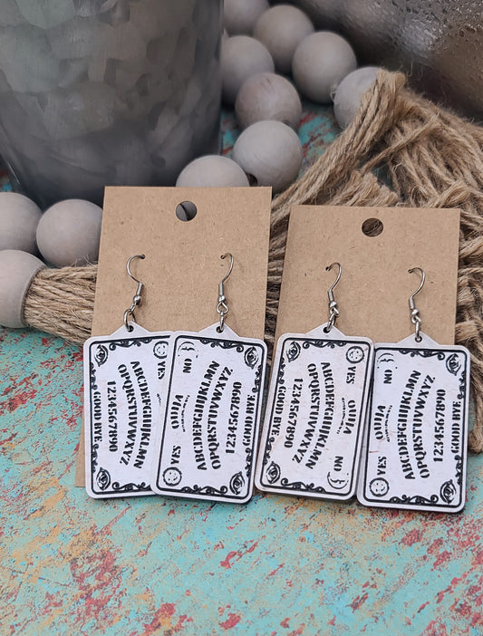 Rustic Ouija Board Earrings