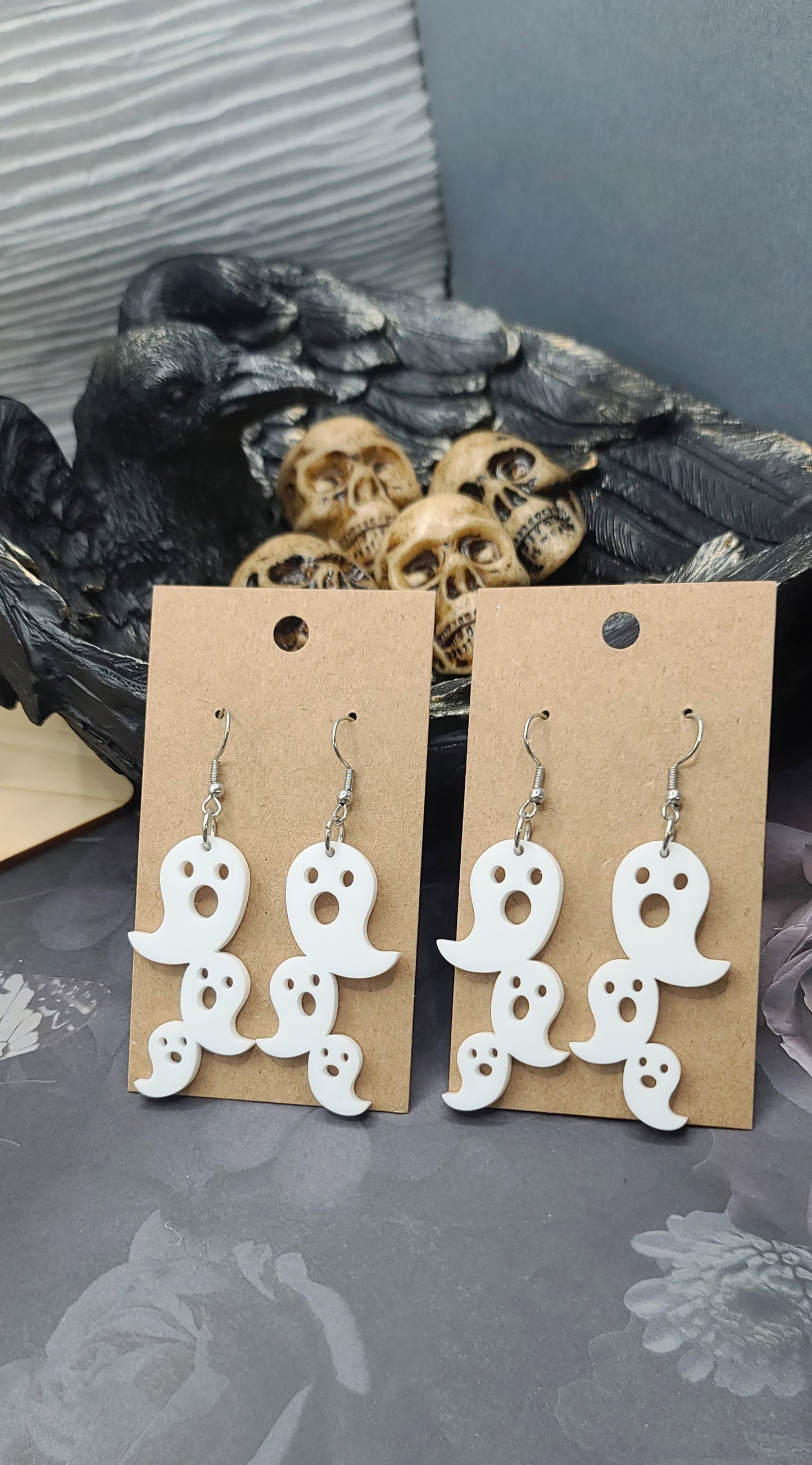 Stacked Ghost Earrings