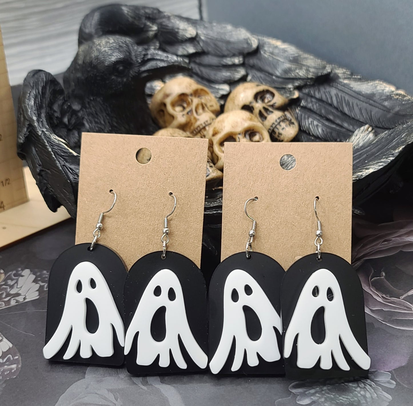 Stacked Ghost Earrrings