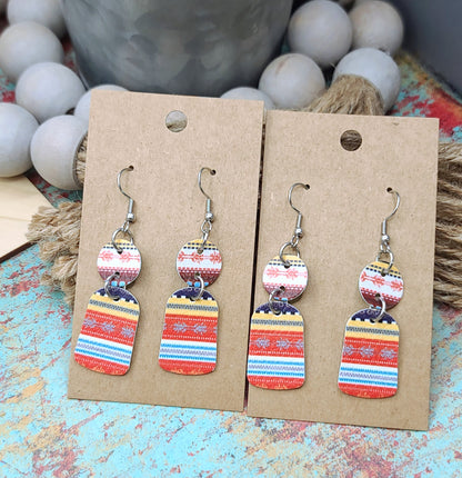 Aztec Double Earrings