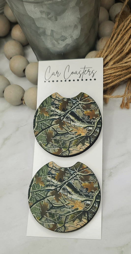 Tree Camo Car Coasters