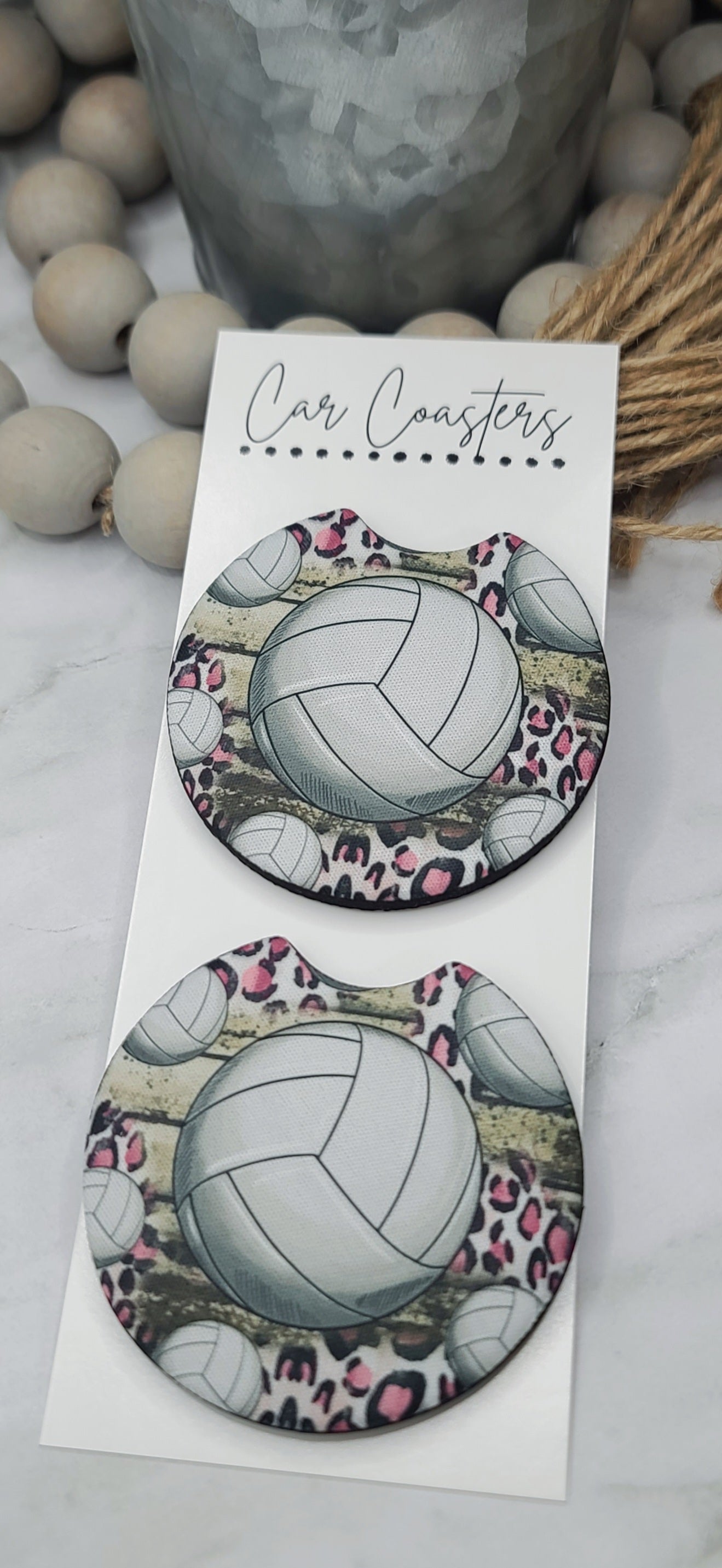 Volleyball Car Coasters