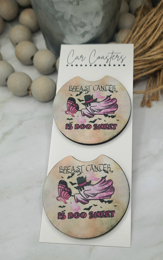 Breast Cancer Car Coasters