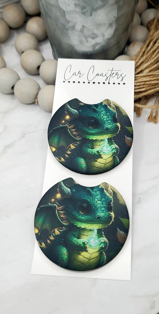 Baby Dragon Car Coasters