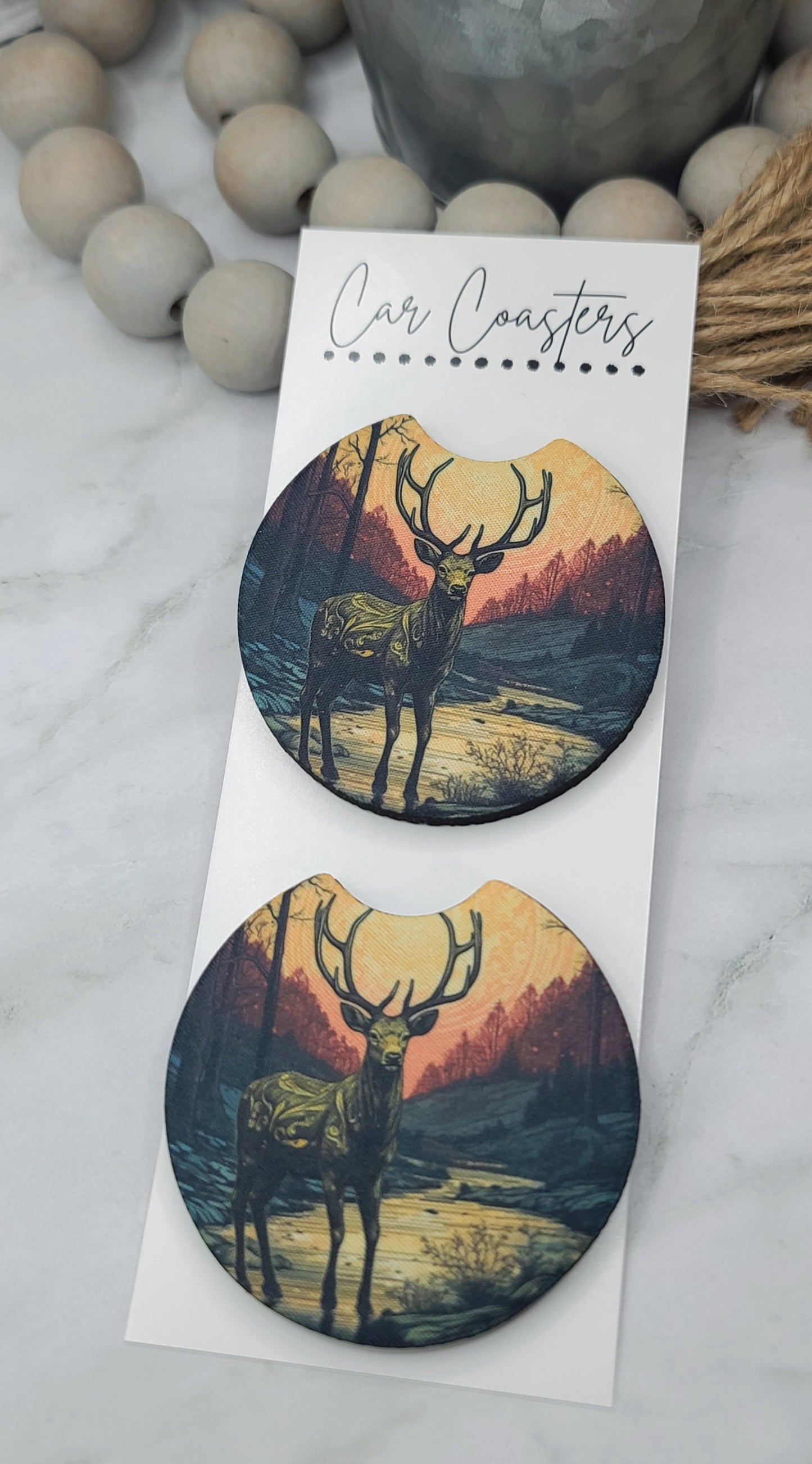 Deer Nature Car Coasters