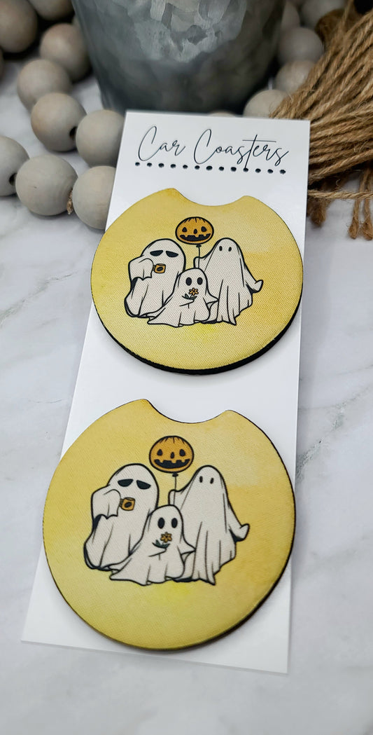 Ghost Family Car Coasters