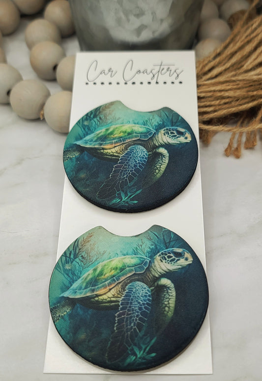 Sea Turtle Car Coasters