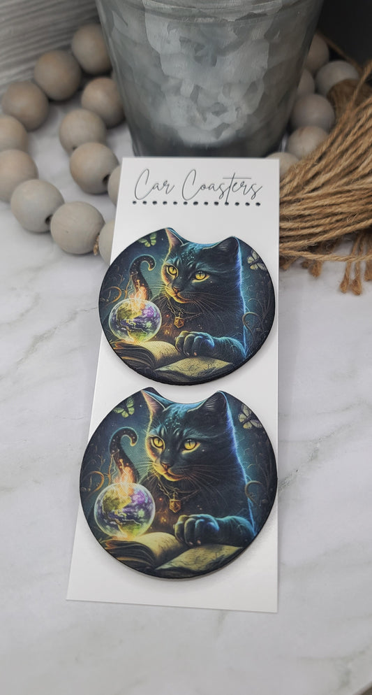 Magical Cat Car Coasters