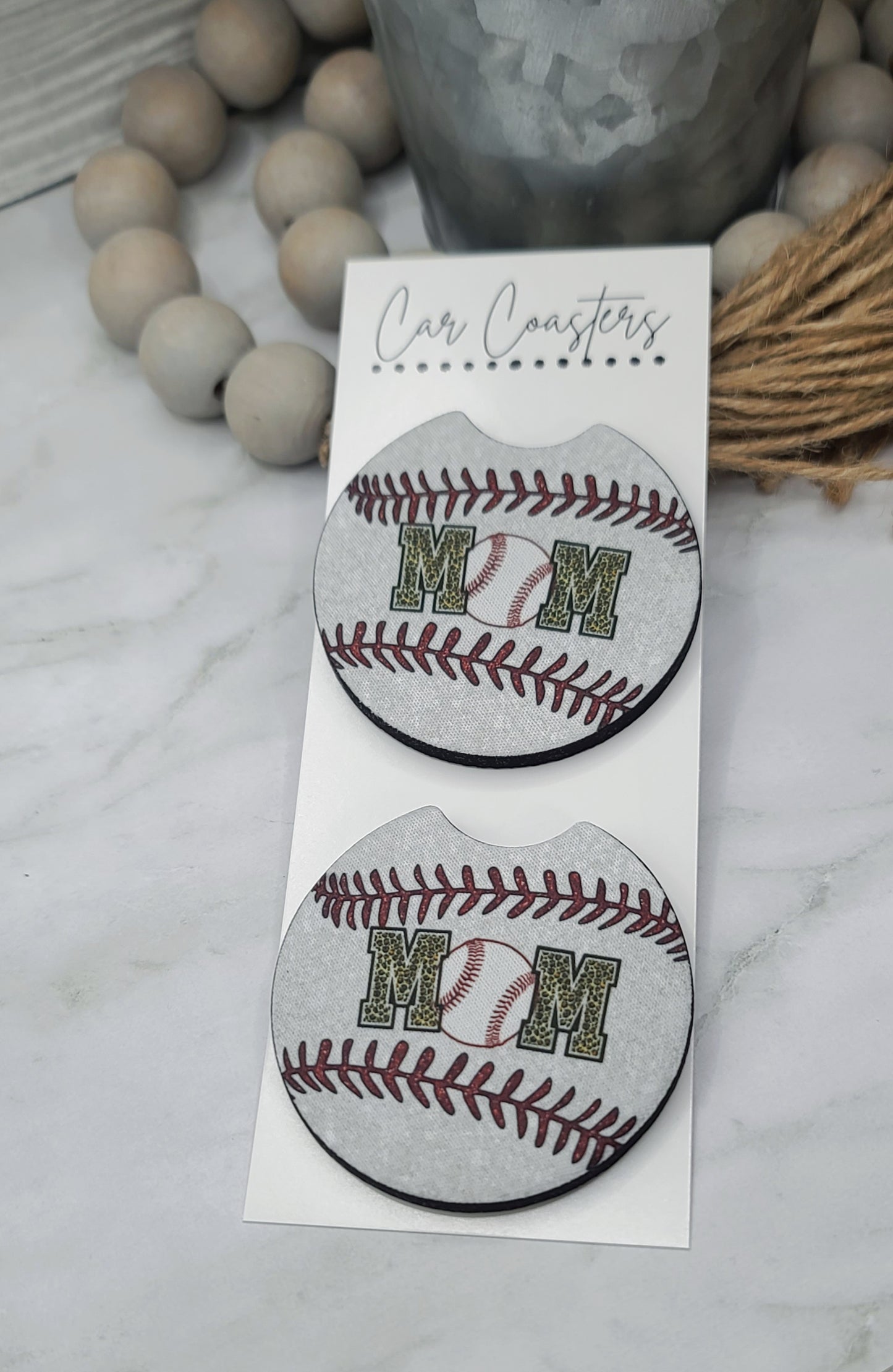 Baseball Mom Car Coasters