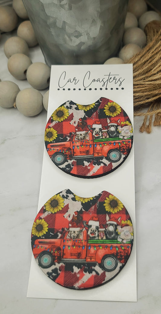 Farm Truck Car Coasters