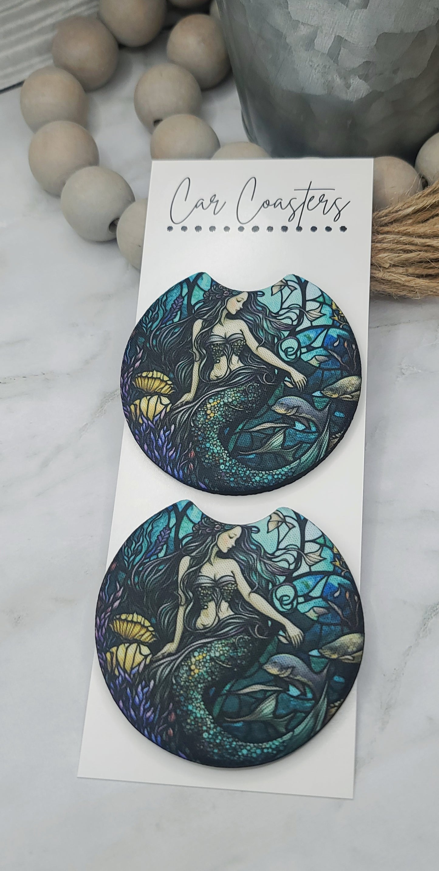 Mermaid Car Coasters