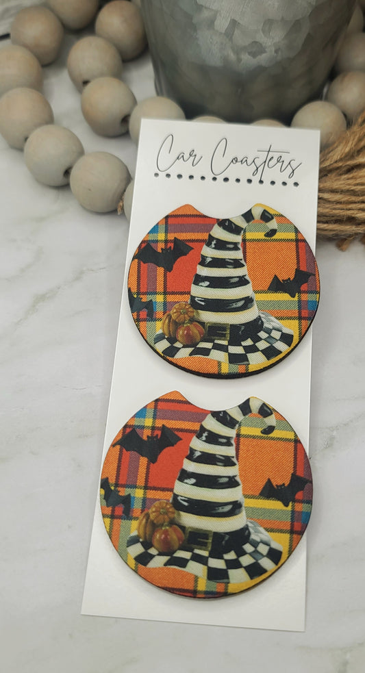 Witch Hat Car Coasters