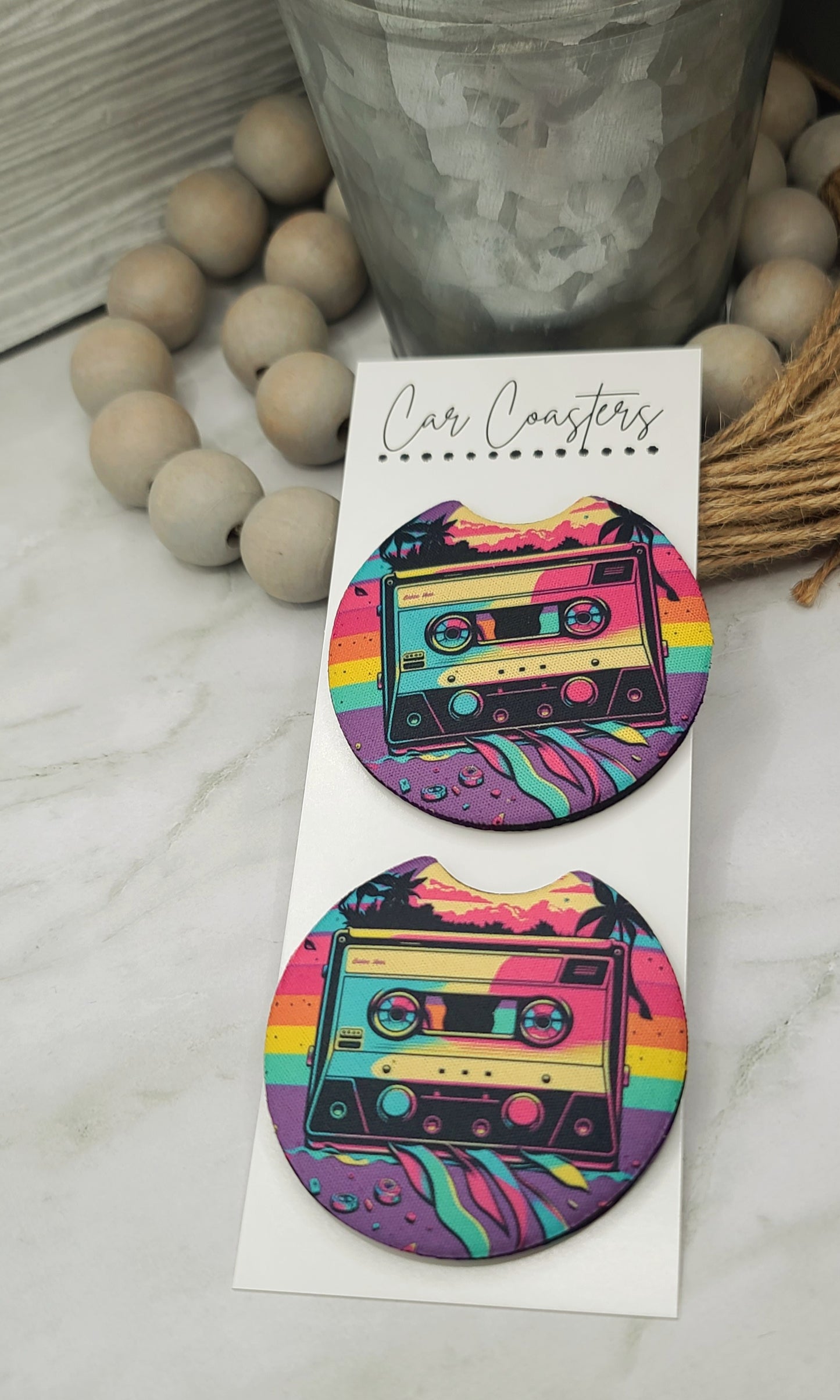 Retro Cassette Car Coasters