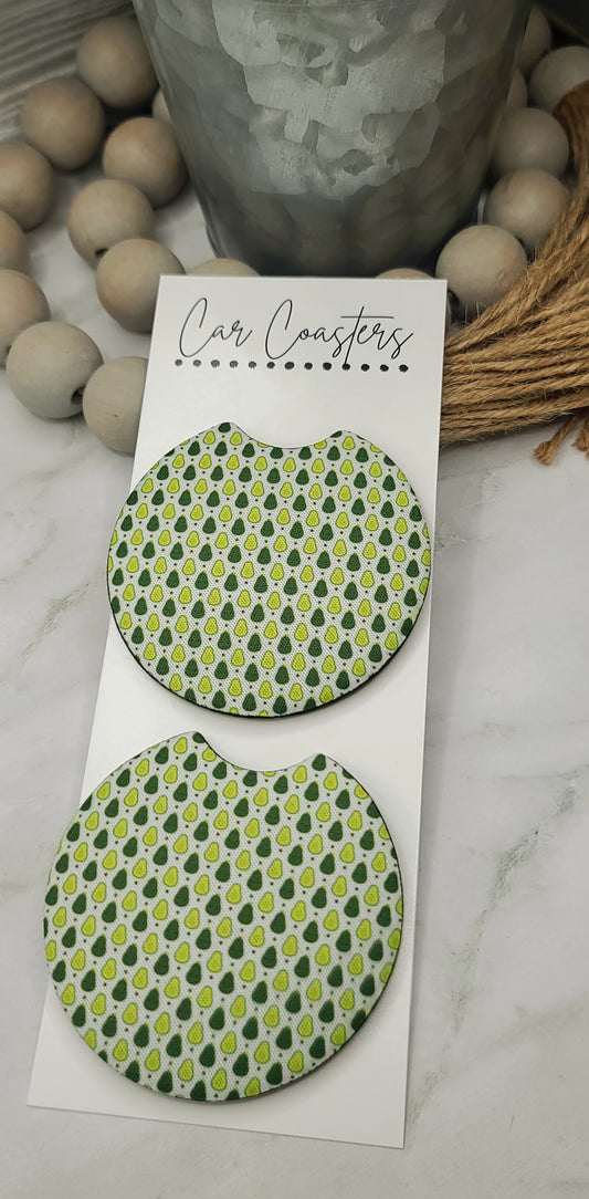 Avocado Car Coasters