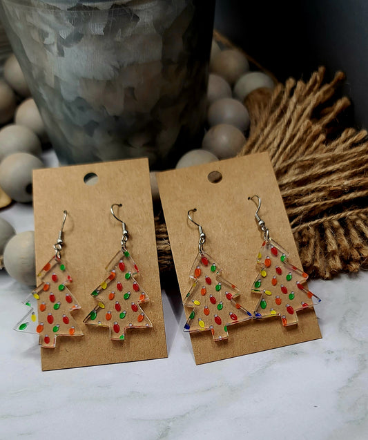 Lights Christmas Tree Earrings