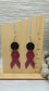 Glitter Breast Cancer Stacked Earrings