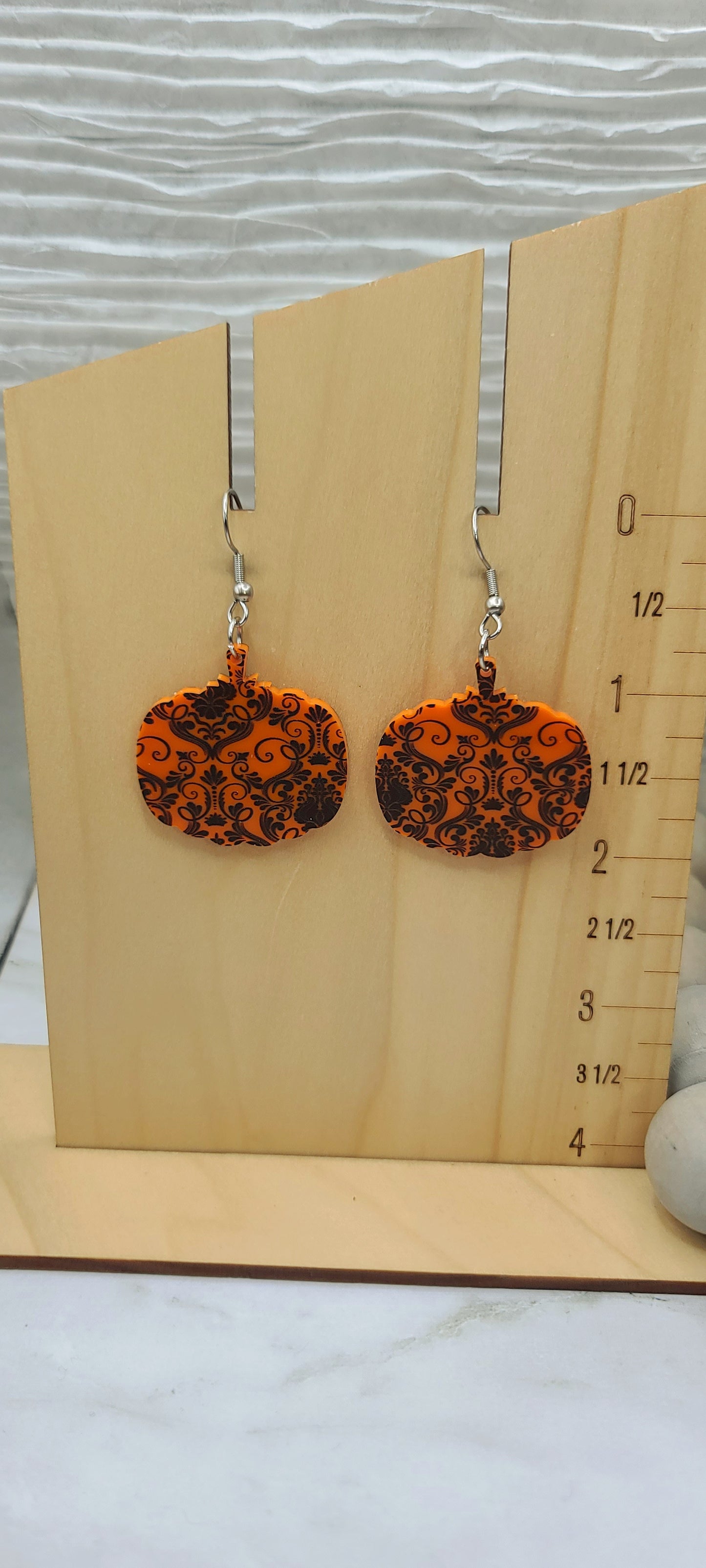 Lace Pumpkin Earrings