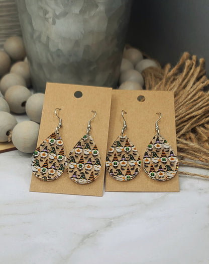 Halloween Gnome Teardrop Earrings
