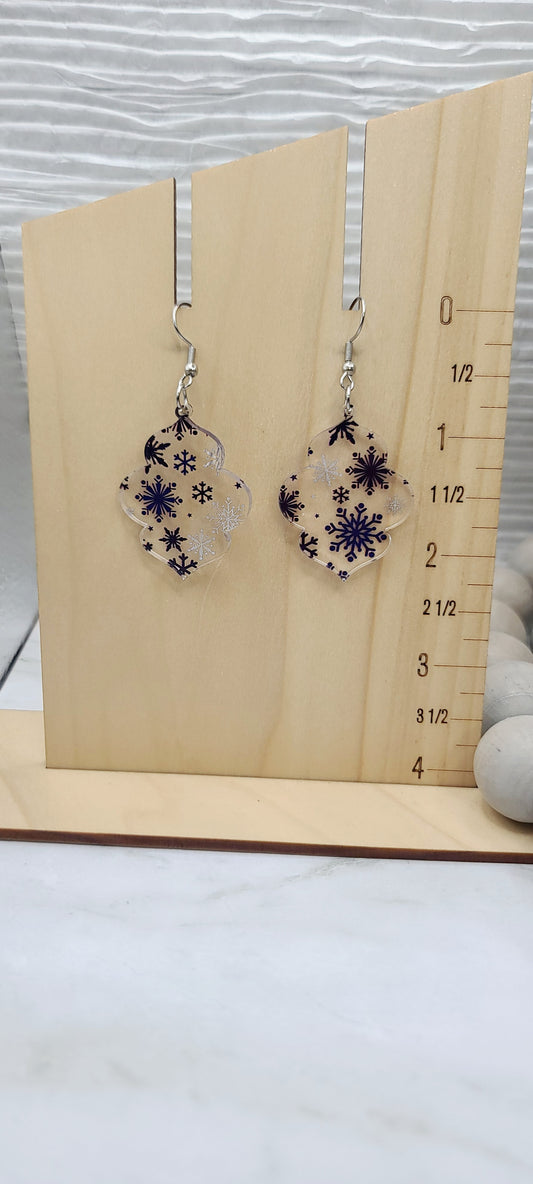 Snowflake Quatrefoil Earrings