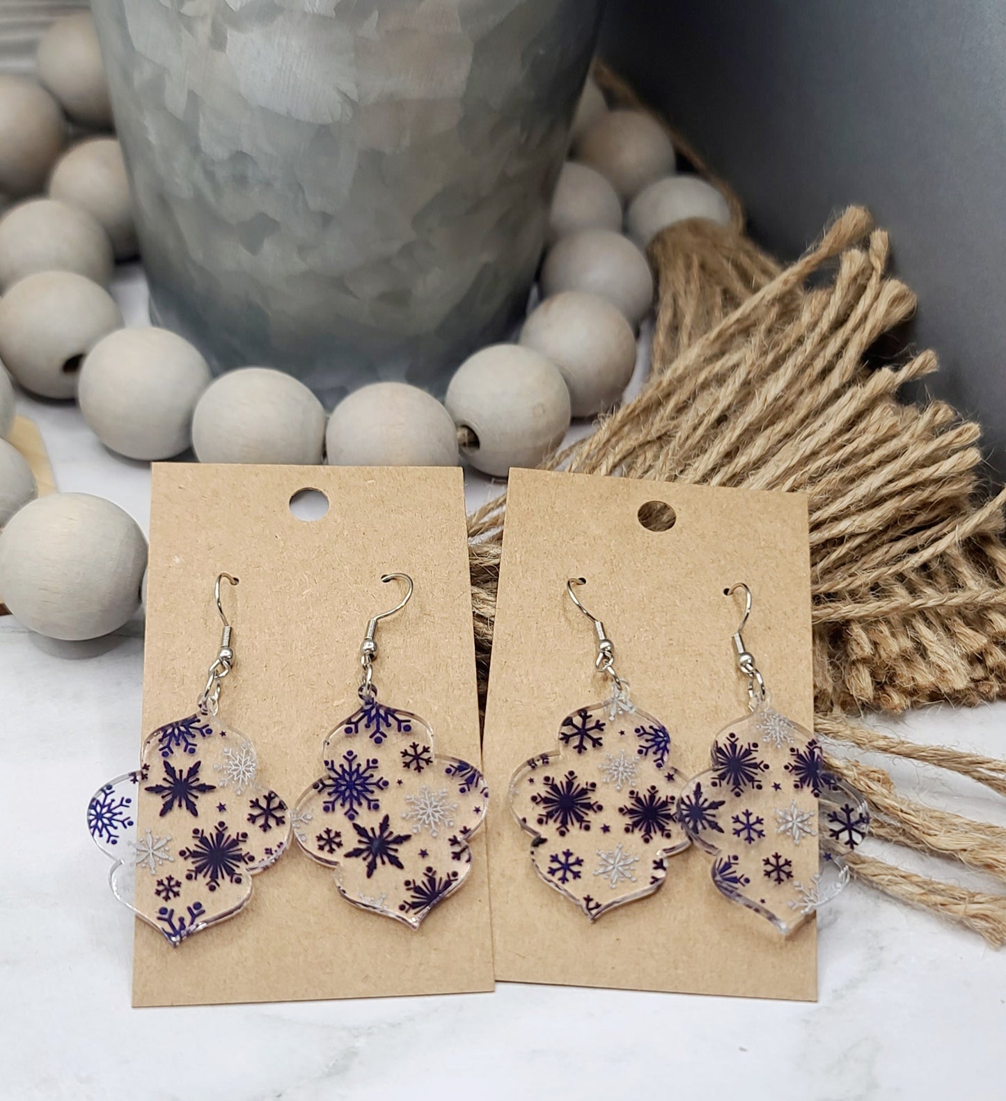 Snowflake Quatrefoil Earrings