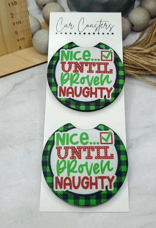 Proven Naughty Car Coasters