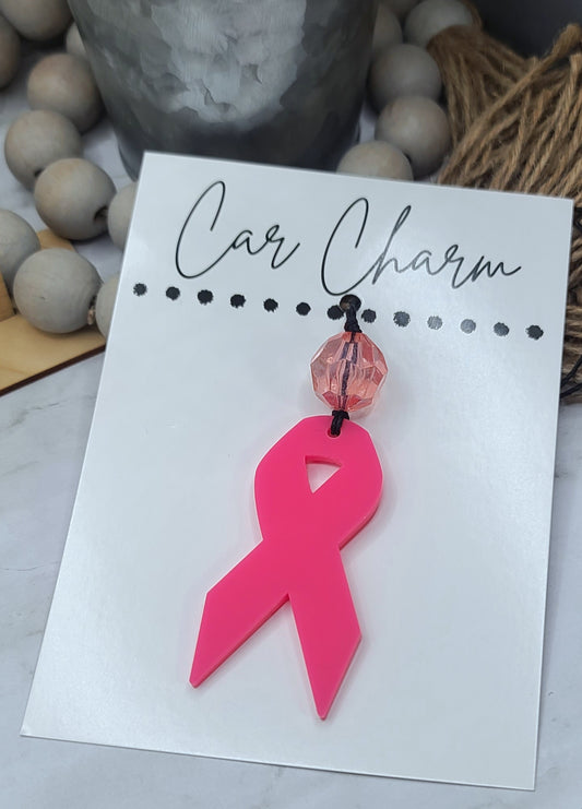 Breast Cancer Car Charm