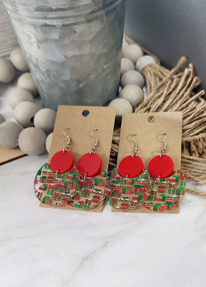 Christmas Gifts Stacked Circle Earrings