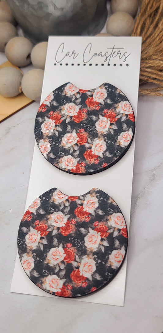 Roses Car Coasters