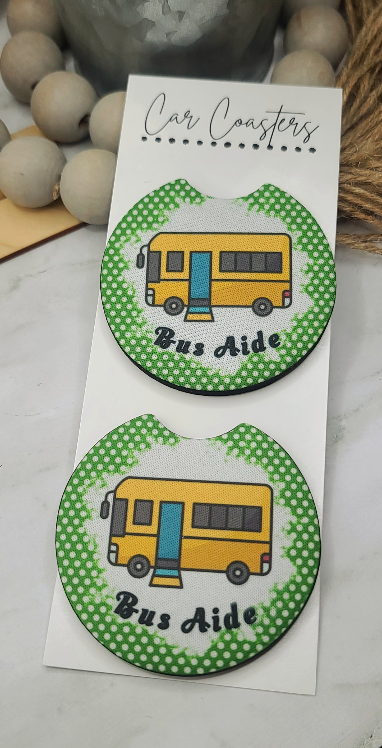 Bus Aide Car Coasters