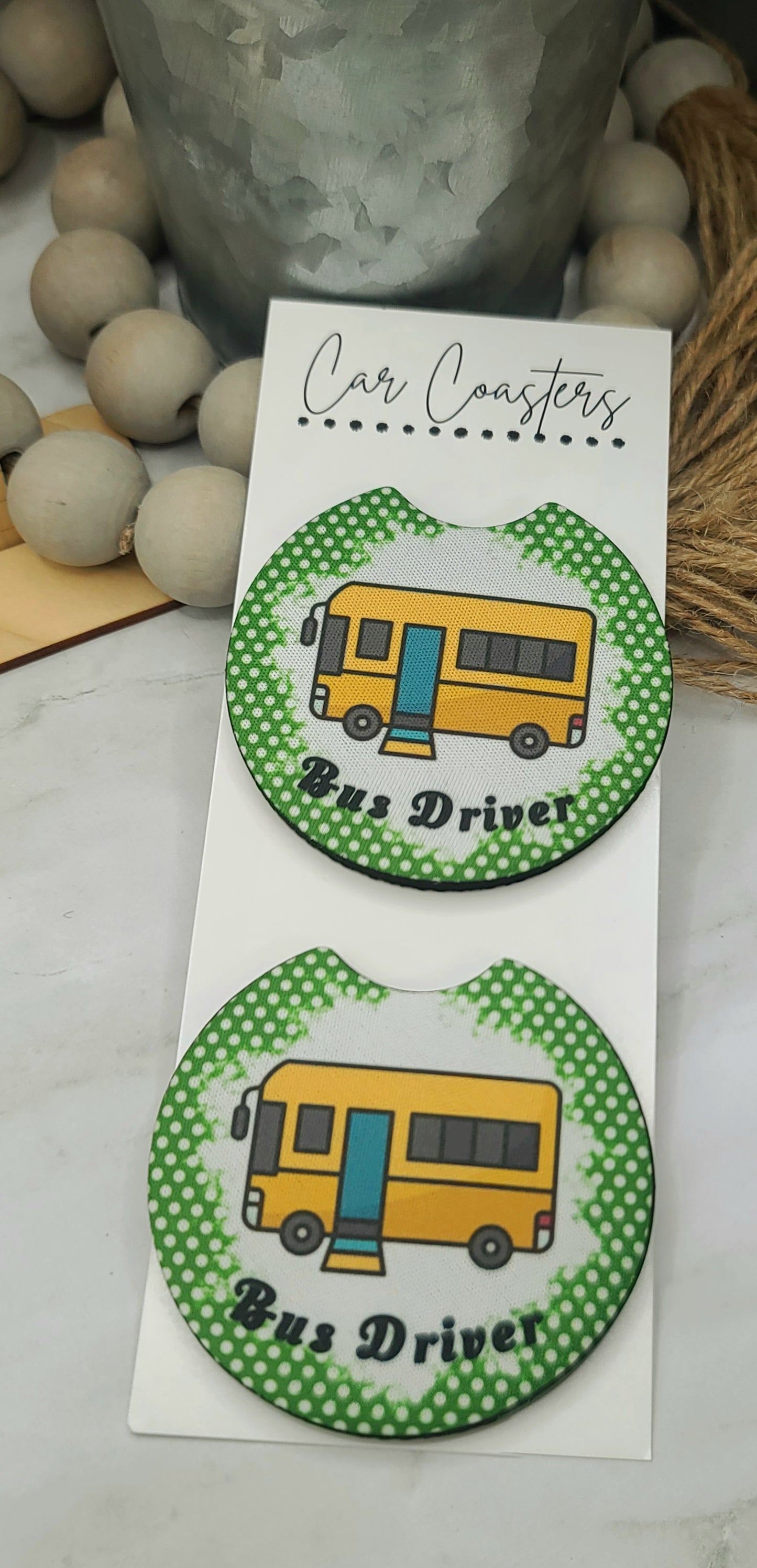 Bus Driver Car Coasters