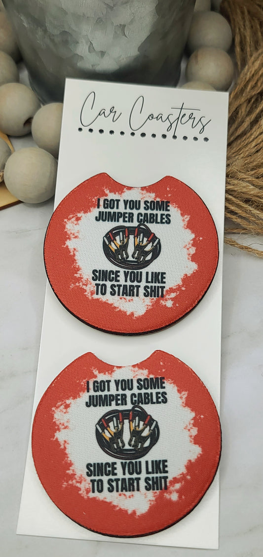 Jumper Cables Car Coasters