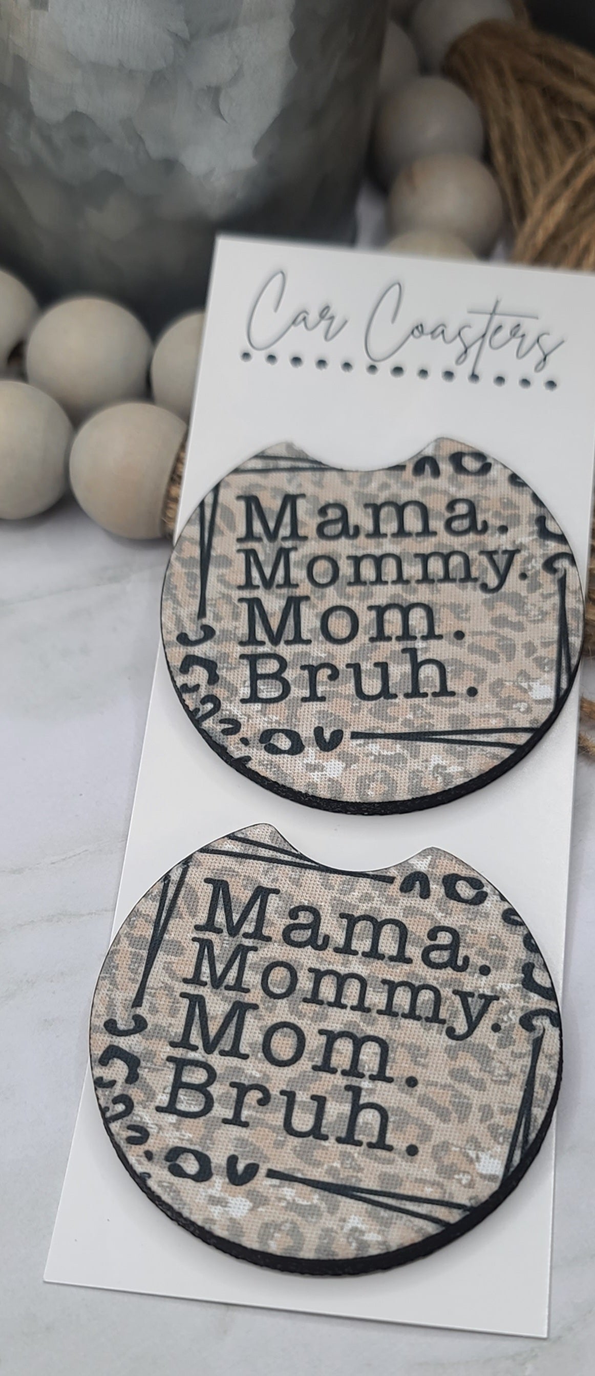 Mama Mommy Mom Car Coasters