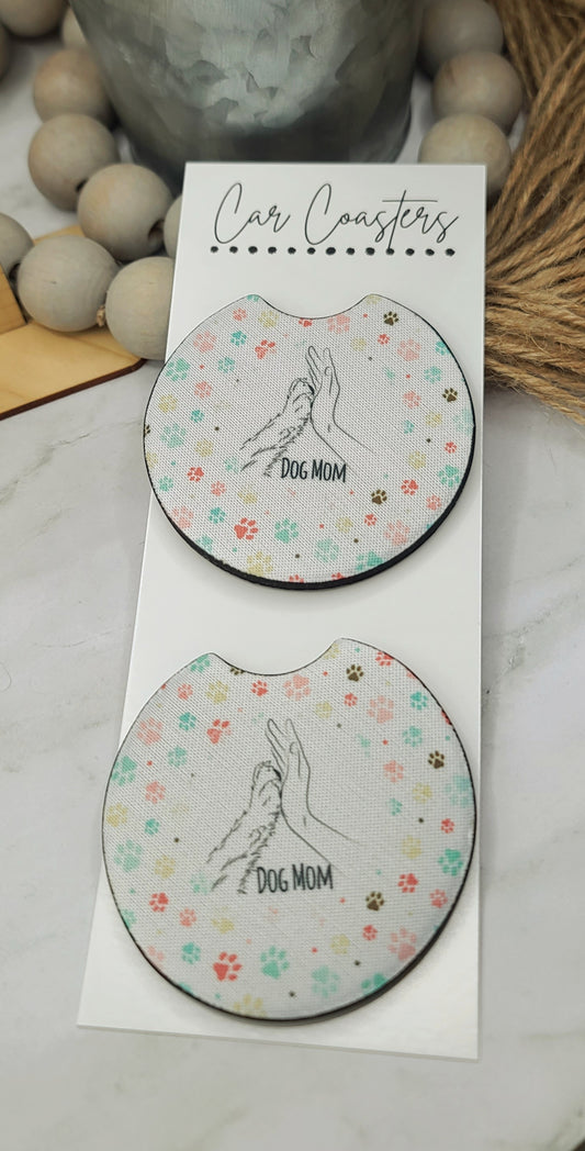 Dog Mom Car Coasters