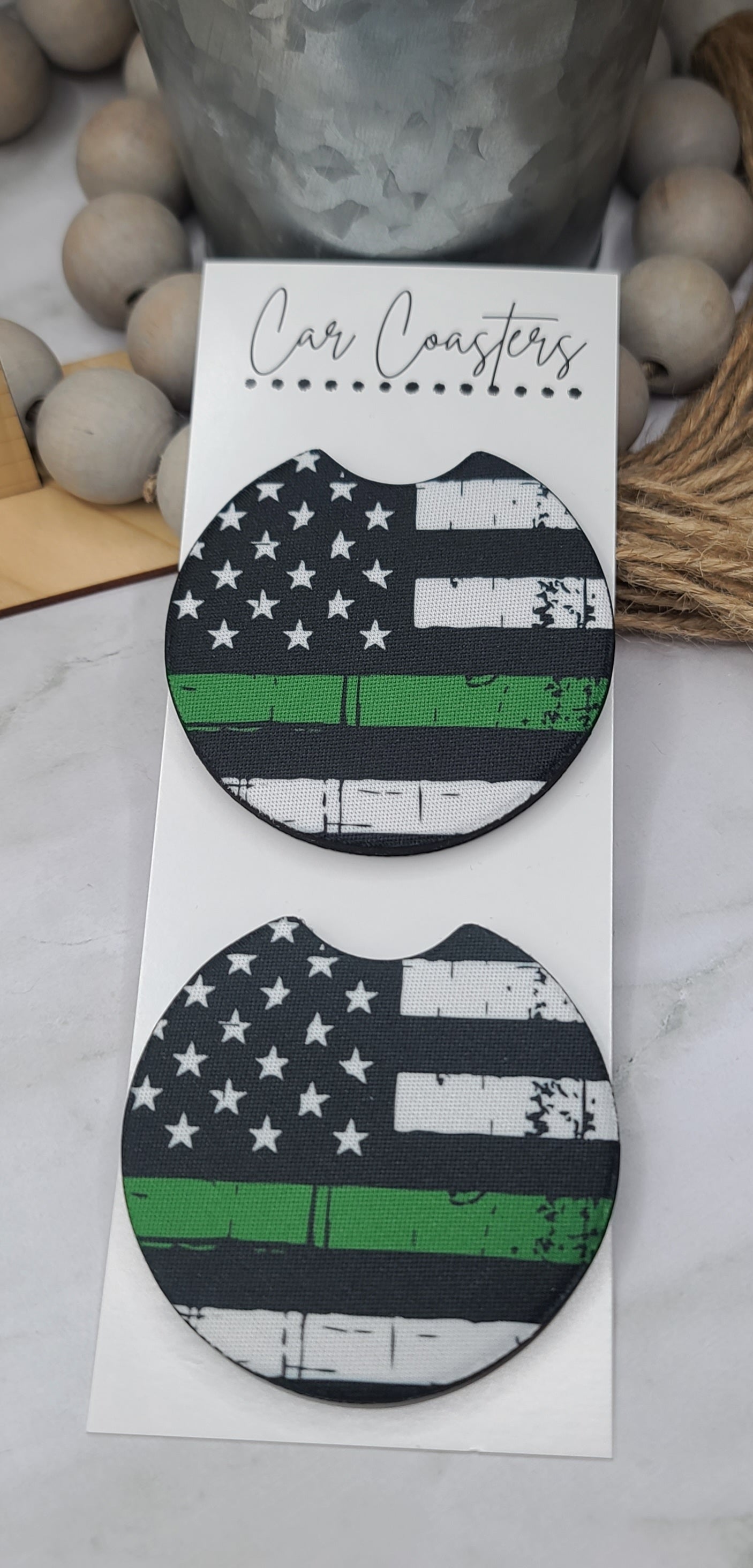 Green Line Car Coasters