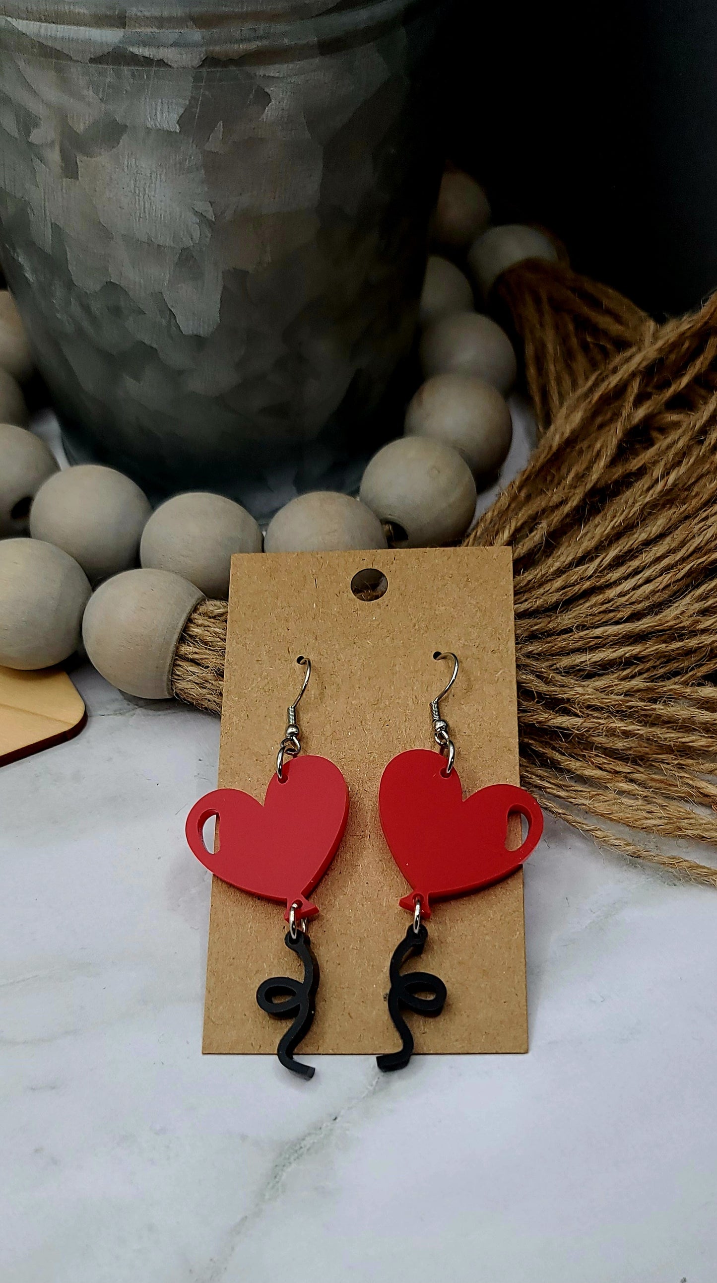 Heart Balloon Earrings