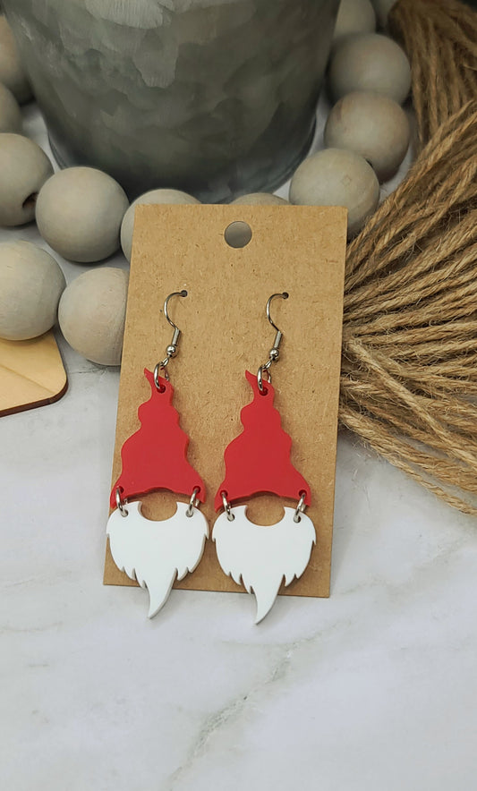 Red Gnome Earrings