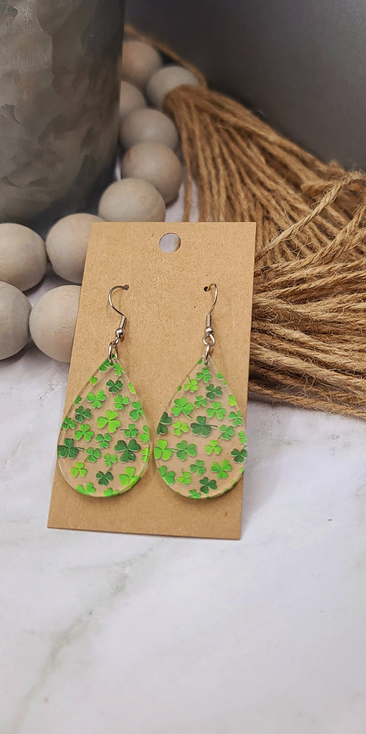 Shamrock Teardrop Earrings