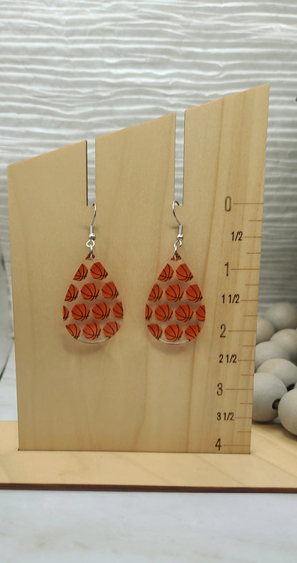 Basketball Teardrop Earrings