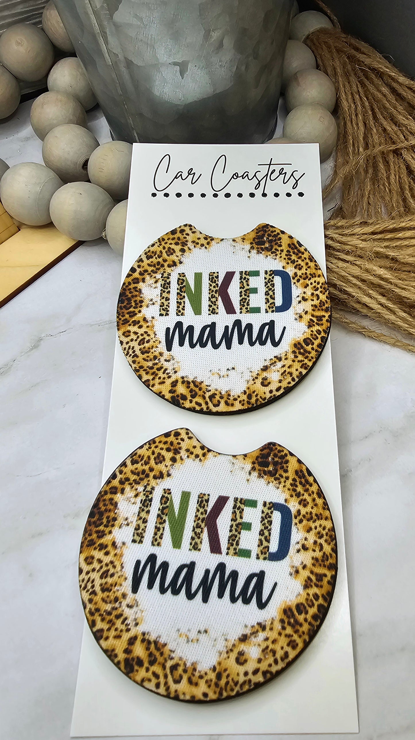 Inked Mama Car Coasters