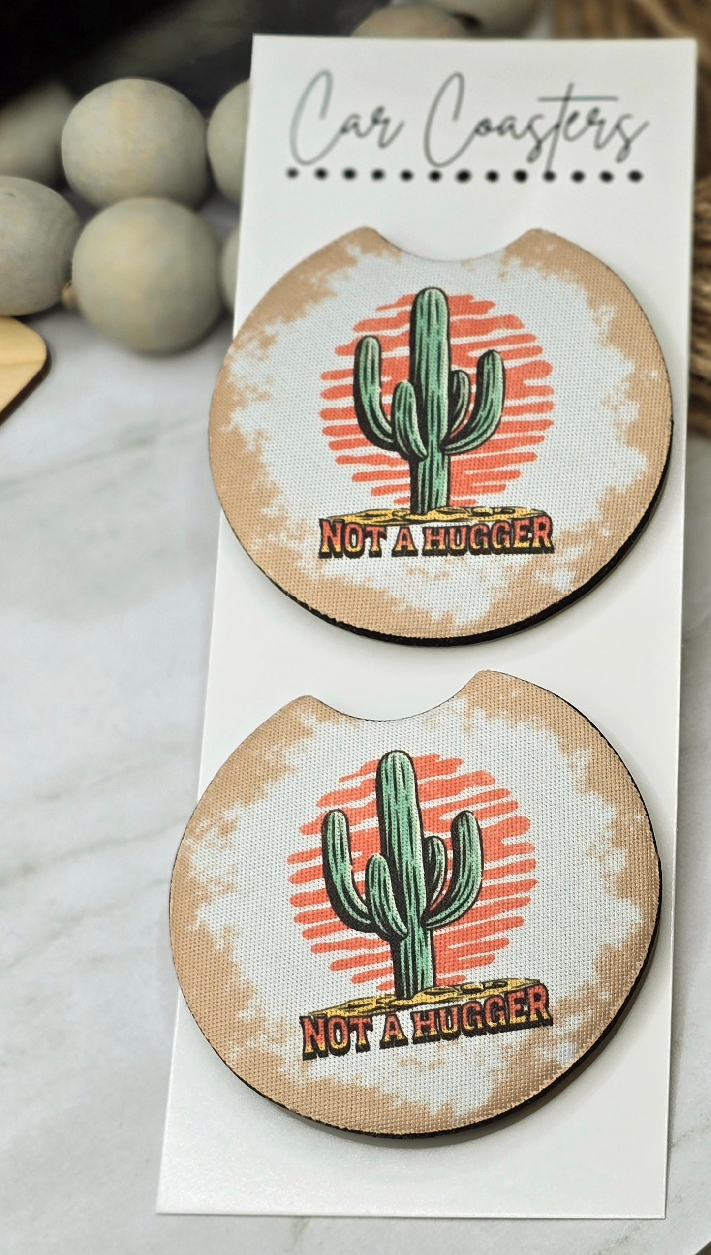 Not A Hugger Car Coasters