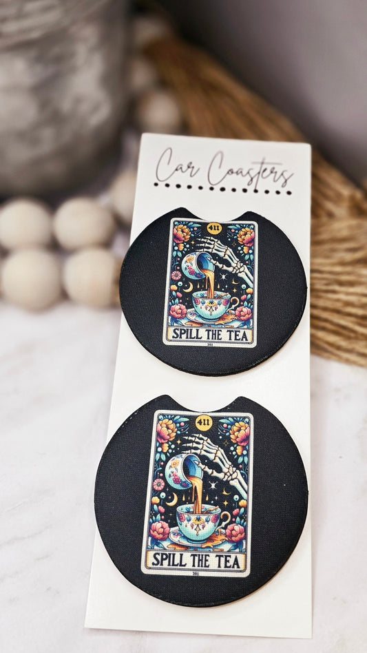 Spill The Tea Car Coasters