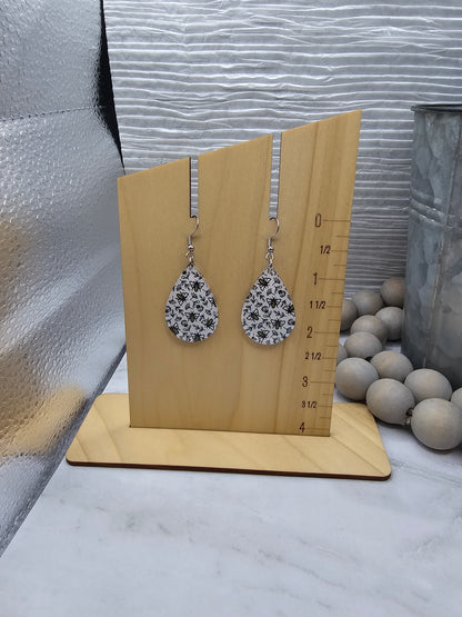 Wildflower Bee Teardrop Earrings