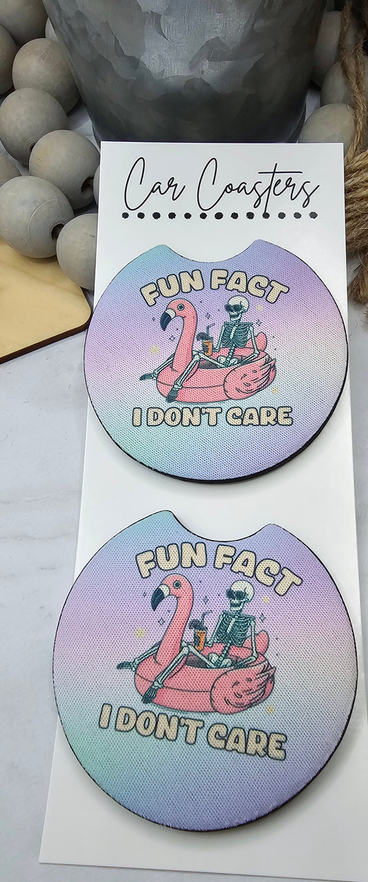 Fun Fact Car Coasters