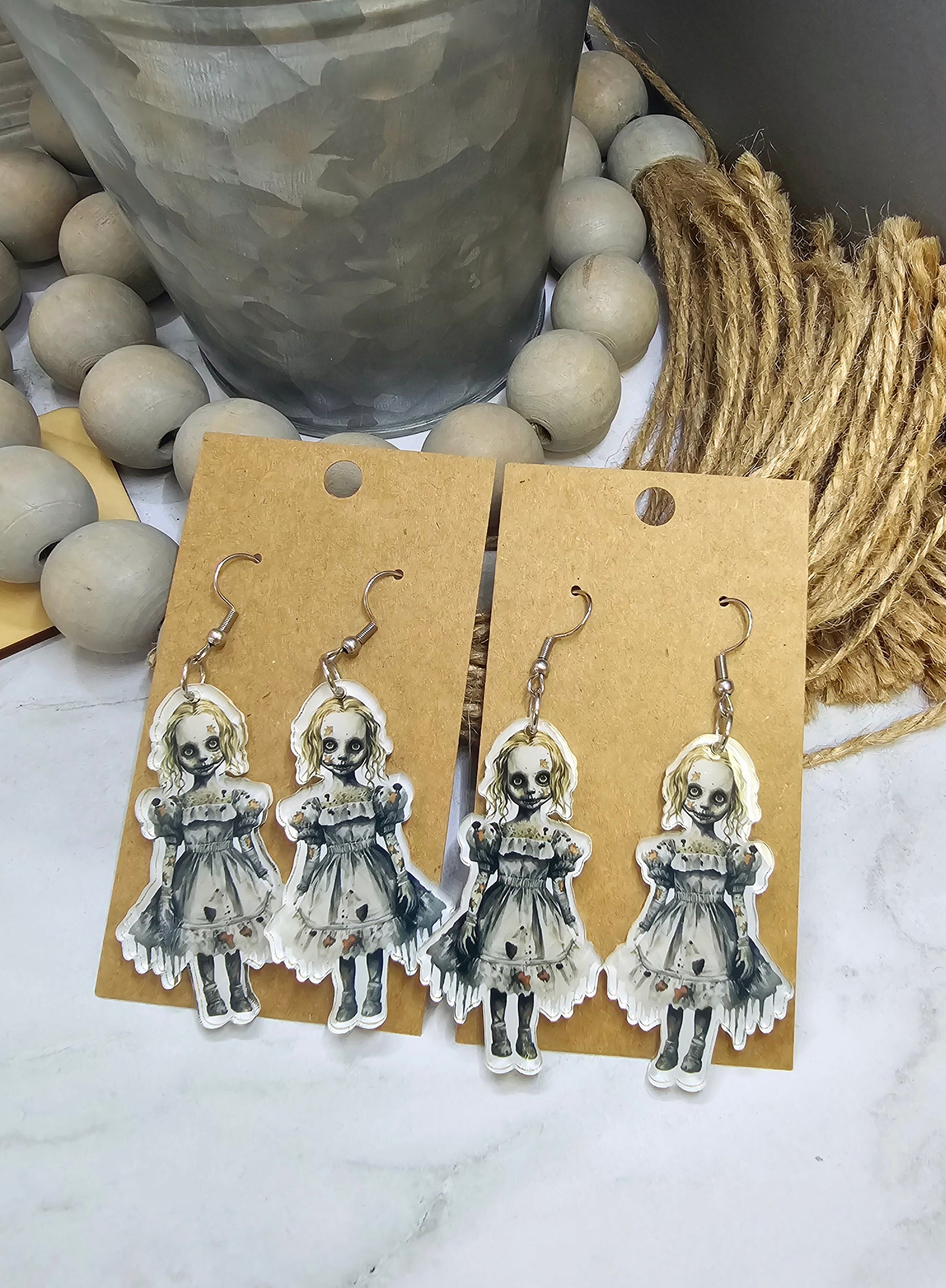 Creepy Doll Earrings