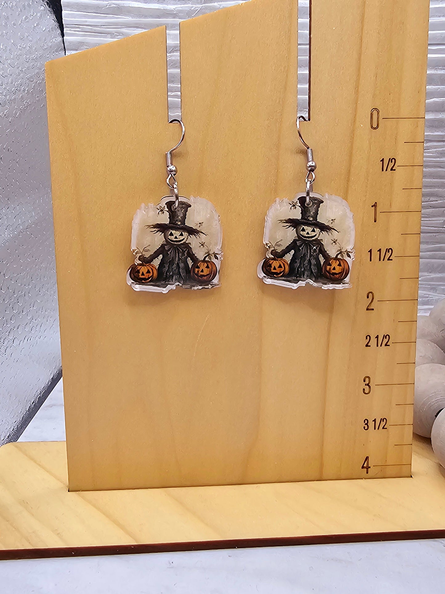 Pumpkin Scarecrow Earrings