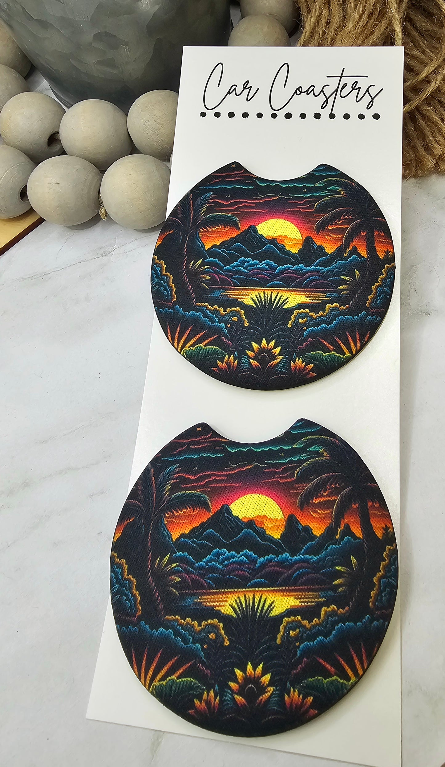 Tropical Car Coasters