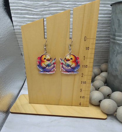 Stabby Duck Earrings