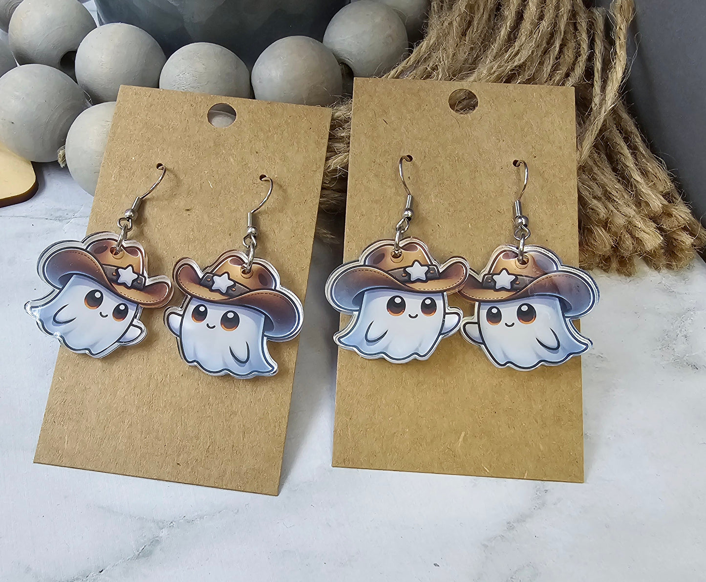 Cowboy Ghost Earrings