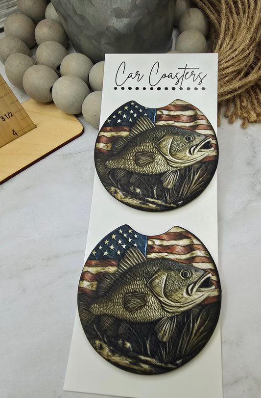 Fish Flag Car Coasters